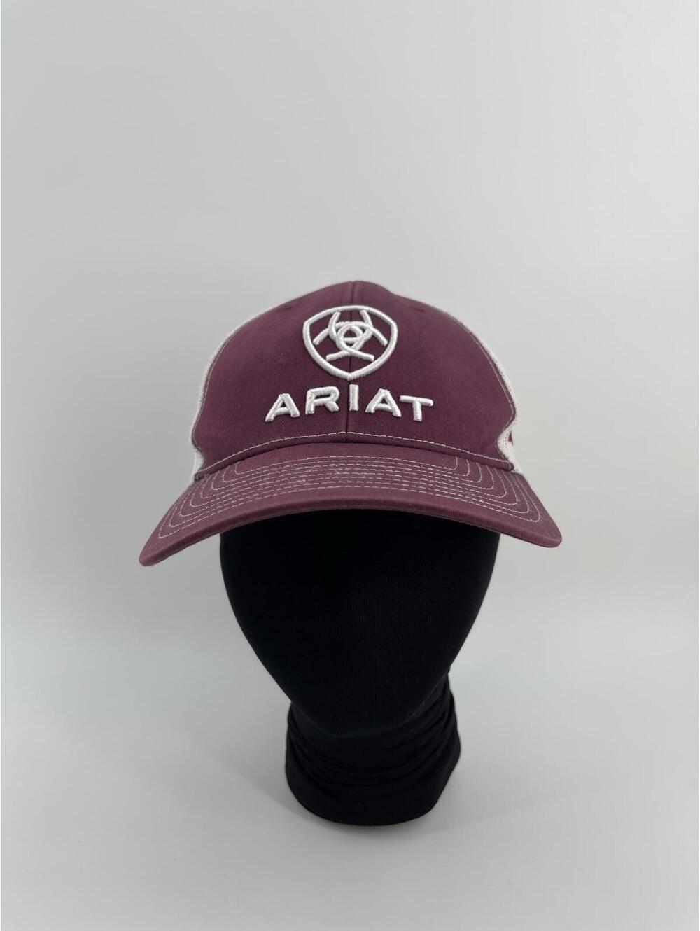 Ariat Guadalupe Aylin Richardson 112 Trucker Hat Maroon White Snapback
